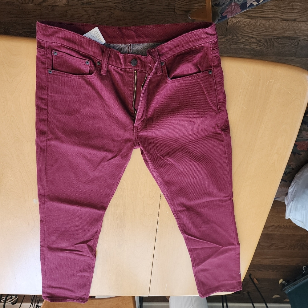 Levi's 511 red jeans sz 36x32
